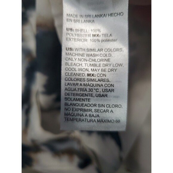 Chico's Tie-Dye High-Low Band Collar Chiffon Lined Button-Up Tunic Size 2.5 (14) - Picture 5 of 6